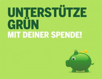 Unterstütze Grün - mit Deiner Spende