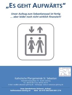 Spendenaufruf der Kirchenstiftung St. Sebastian