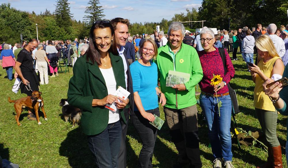 Grüne Spitzen auf der Bannwald-Demo (Foto: M.Pilgram)