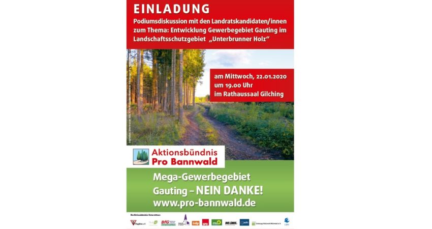 Pro Bannwald-Plakat für 22.1._A