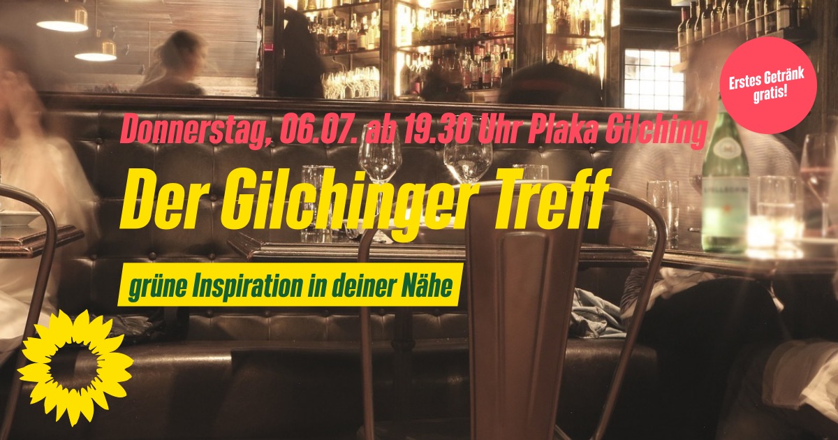 Plakat zum Gilchinger Treff des OV Gilching im Juli