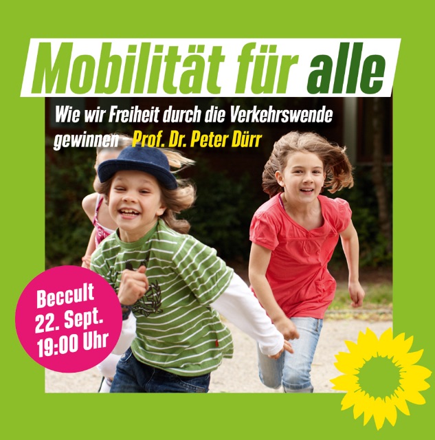 Veranstaltungsplakat zu: Mobilität für alle mit Prof.Dr. Peter Dürr