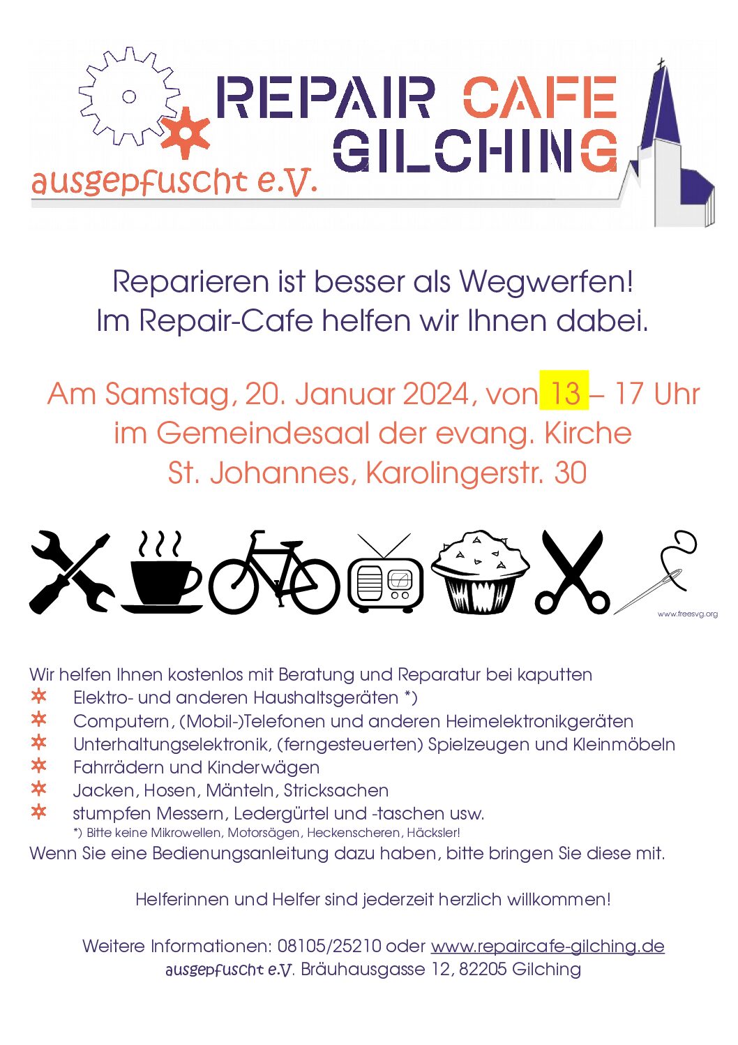 Repair Café Gilching am 20.1.24