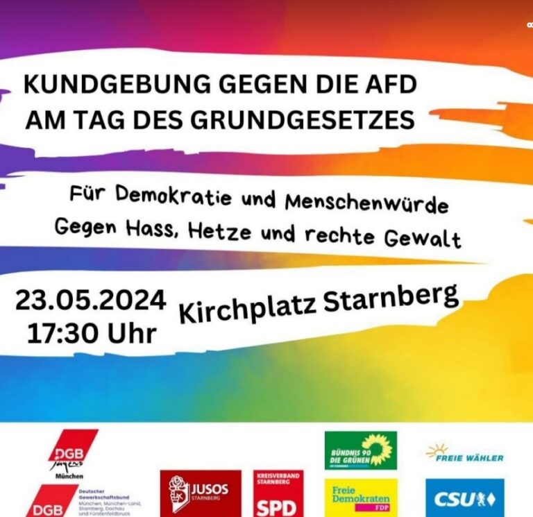 Kundgebung für Demokratie am 23.5.2024