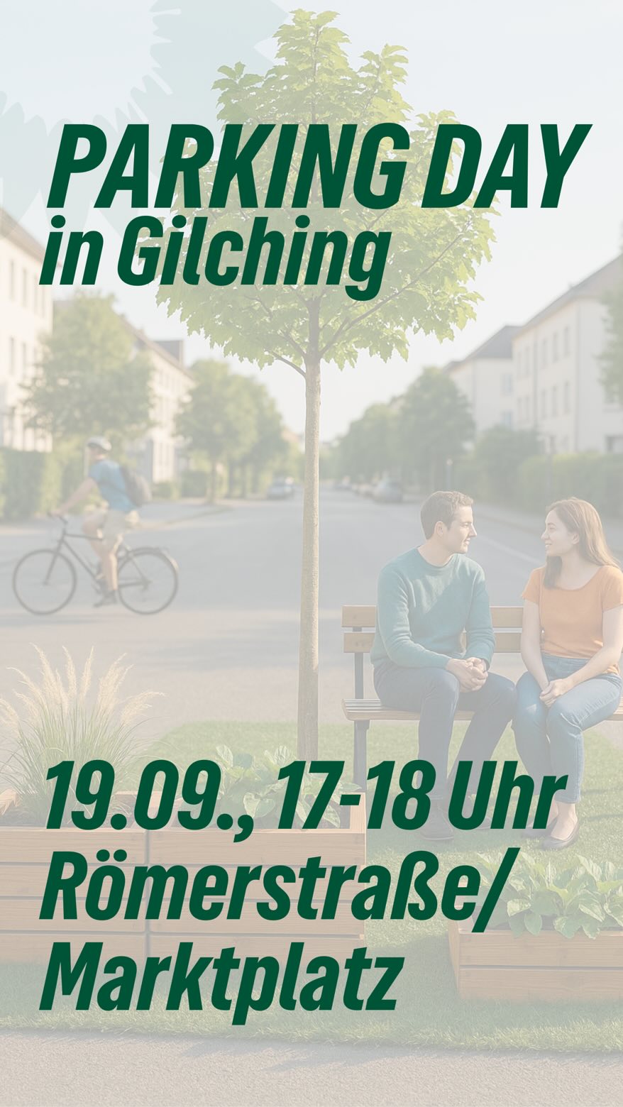 Plakat zum Parking Day am 19.9.2025 - KI-generiert