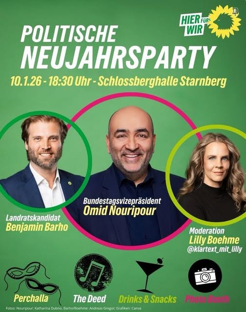 Grüne Neujahrsparty 2026 – Omid Nouripour eröffnet Auftaktveranstaltung in Starnberg
