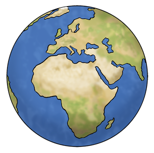 Grafik: Planet Erde - Europa, Vorderer Orient und Afrika